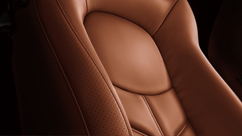 Nissan GT-R finely stitched seat details